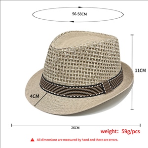 Lightweight Summer Straw Fedora
